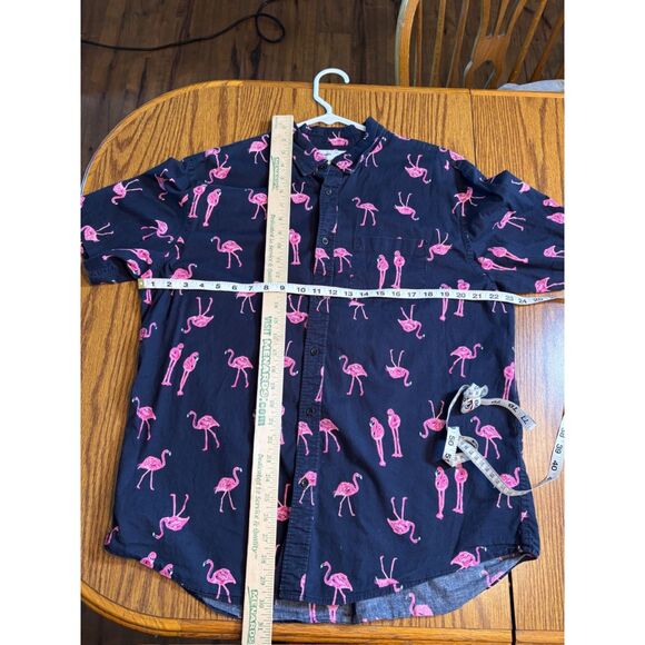 old navy mens flamingo button down size XL Pink & Navy - Picture 6 of 6